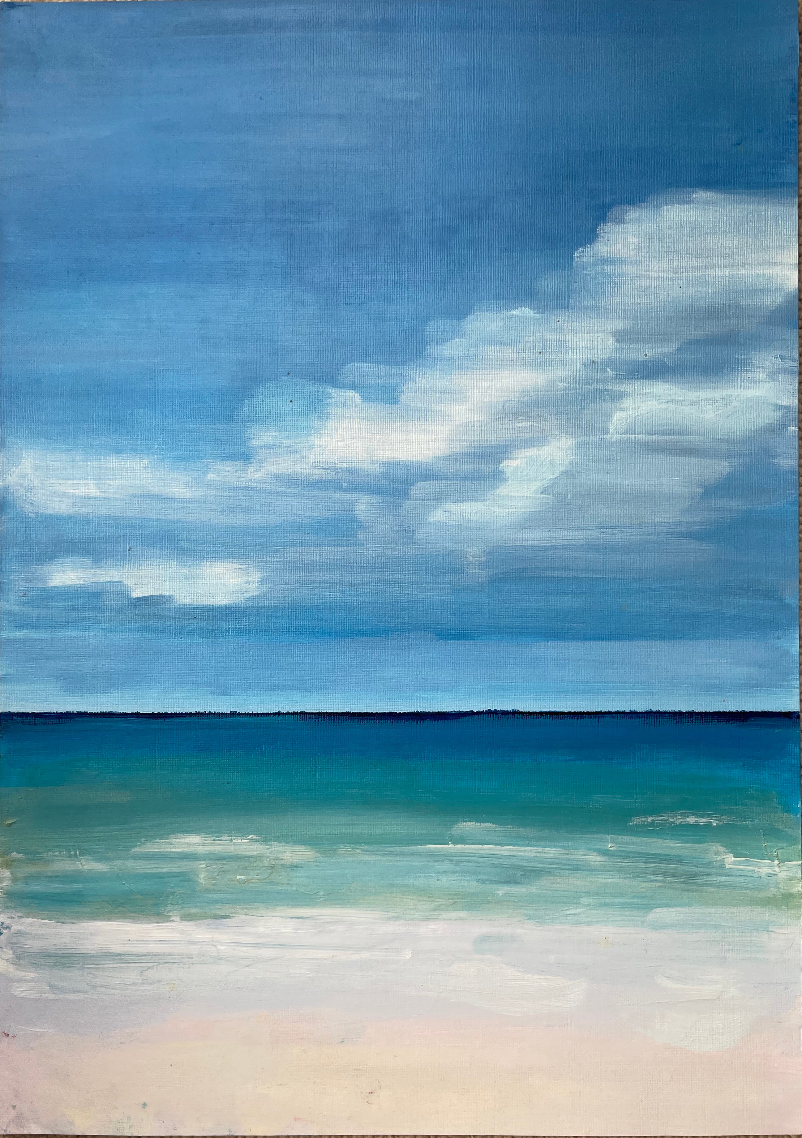 Oil painting of Diani Beach, Kenya. Contemporary art. Landscape painting. 